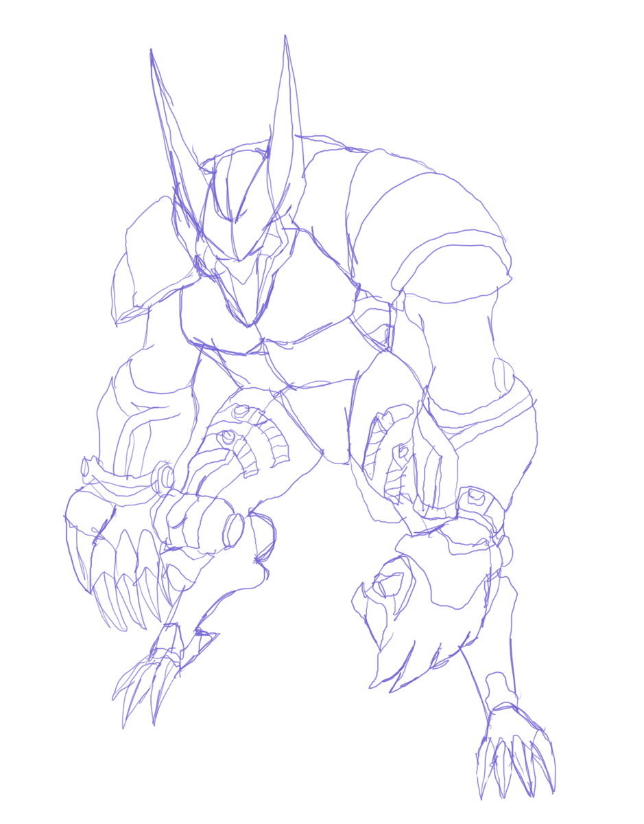 InfinityArk's tweet photo. How about some mecha?  Here's the final design for the Anubis and my original #conceptart for it. https://t.co/hfSrm5nNQS
