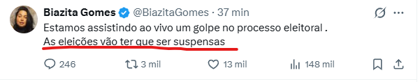 andrevbt's tweet photo. Exemplo da militância do PT nesse momento. A intenção de todo esse imbróglio é evidente. Lula quer pedir a nulidade das eleições caso perca. É uma tentativa de melar o processo contando com apoio do STF e de parte da grande mídia. https://t.co/mqFUd3ve1T