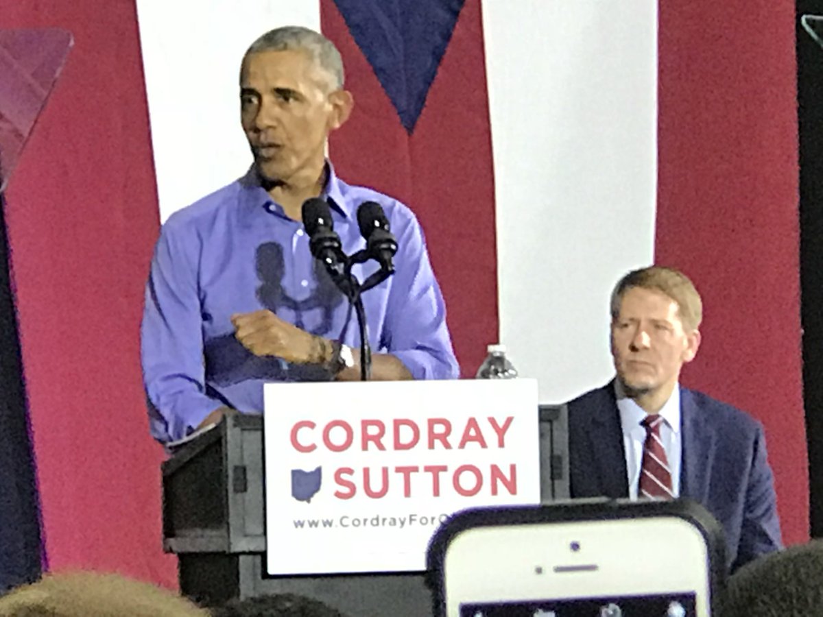 SenateTim's tweet photo. @HankDesmondPhD 😂 The Obama event was packed to capacity yesterday and they turned away thousands. Similar to when I saw him stumping for Rich Cordray in 2018. Obama is a rock star, trump is a cock star pedophile. @amanda_booberry https://t.co/wxy8QYRgOi