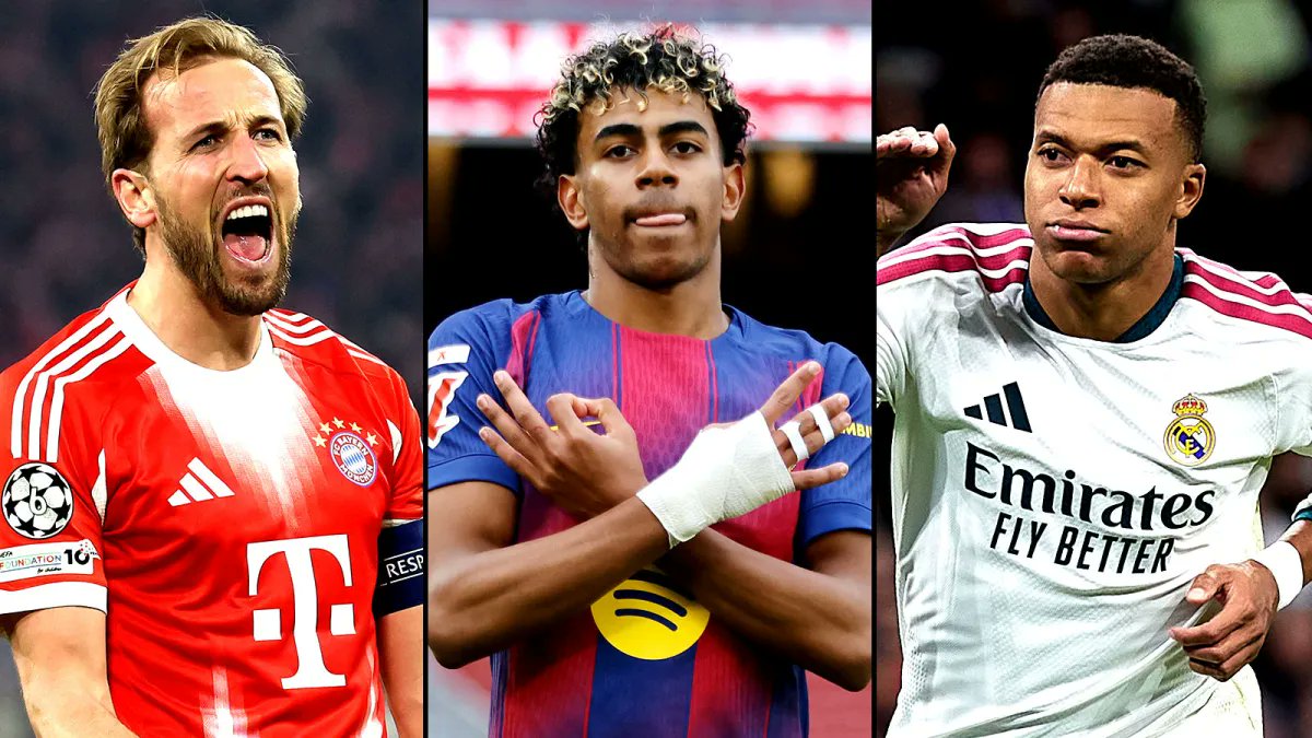 thetimes's tweet photo. Harry Kane is favourite to be crowned the world’s best player ahead of Kylian Mbappe and Lamine Yamal but what is the verdict of our writers and how is award decided? https://t.co/MYxHPIOWGb https://t.co/Wh84E3R9fB