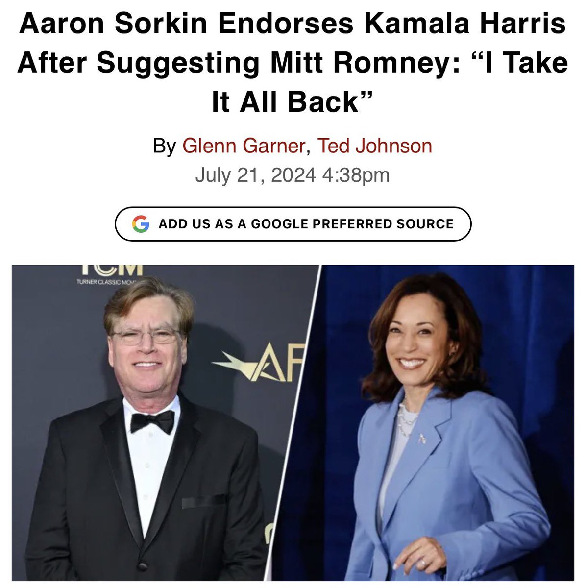 Psy Op Cycle @udiWertheimer Sorkin turned into a deranged woke moron, these ...