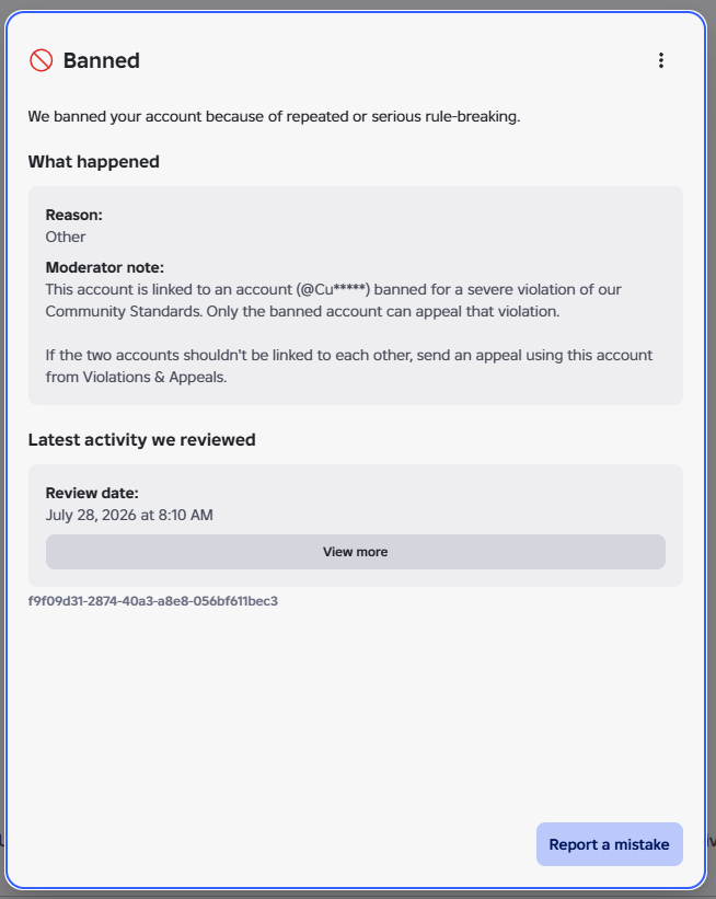 alpine_solar's tweet photo. Day 90 of the false Roblox Enforcement Ban (alpinesolar_X3)

It has now been 3 MONTHS since Roblox wrongly banned my account, and they still REFUSE to give ANY support or review of this ban.

Will Roblox ever fix this rampant moderation issue?
#roblox #robloxban #enforcementban https://t.co/13BXhWTSlK