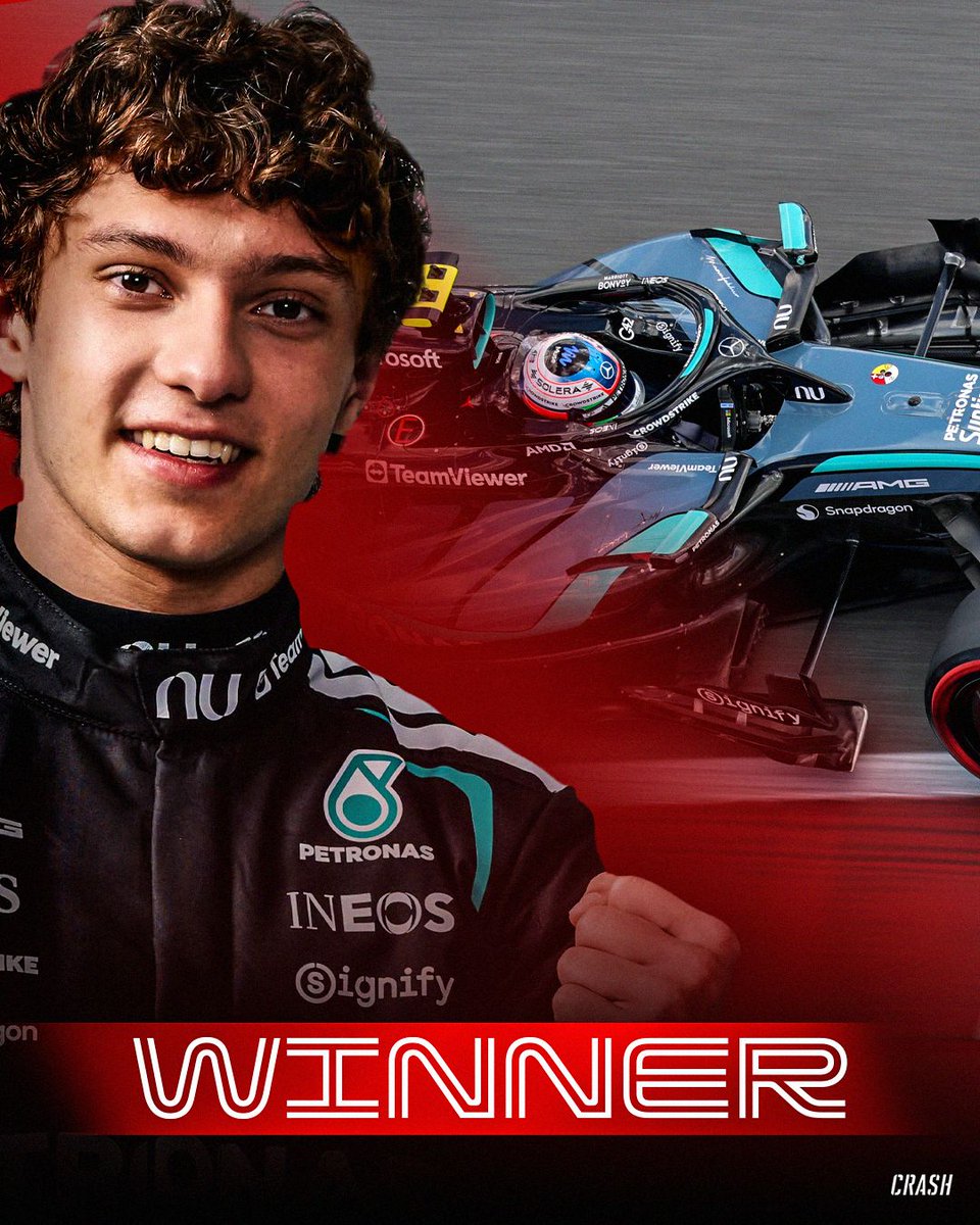 CRASH_NET_F1's tweet photo. Fight continues to Mexico! Kimi Antonelli wins in COTA but not enough to clinch the title! #F1 #USGP https://t.co/Mwp4A2f3Pg