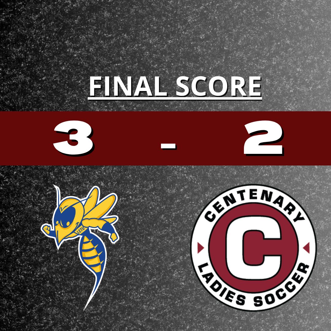 GoCentenary's tweet photo. FINAL SCORE ⚽: 

The Ladies fell 3-2 to LeTourneau in Longview, Texas.

UP NEXT: vs. Hendrix on Fri., Oct. 30 at 7:30 PM at Atkins Field. 

Let’s go Ladies! ⚽ 🔴 ⚪ 🔥

📺 https://t.co/u91AFHfHl9
📊 https://t.co/d5Wq75zAFd

#GoCentenary #CentenaryLadies #CentenaryWomensSoccer https://t.co/FM8Ec3kCM2
