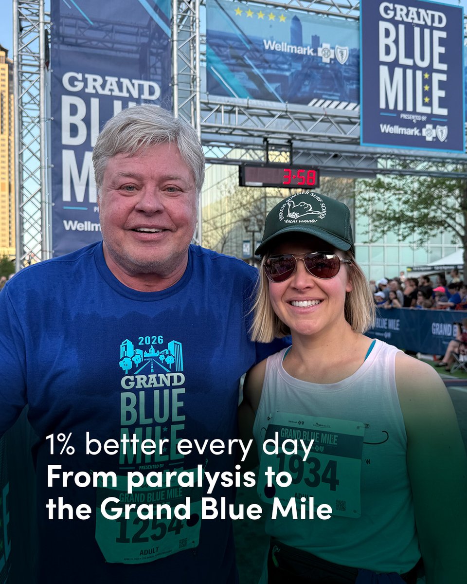 MercyOne_Iowa's tweet photo. After a spinal cord injury, John Nichols focused on getting “1% better every day.” Now, he’s crossing finish lines years into recovery. Read his story: https://t.co/EU42rrWjdb https://t.co/ruymsnTrKC