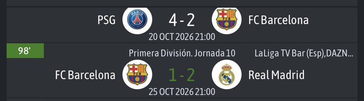 Somhiseremfcb's tweet photo. De no perder ningún partido a perder los 2 más importantes https://t.co/NxxCgqnK9G