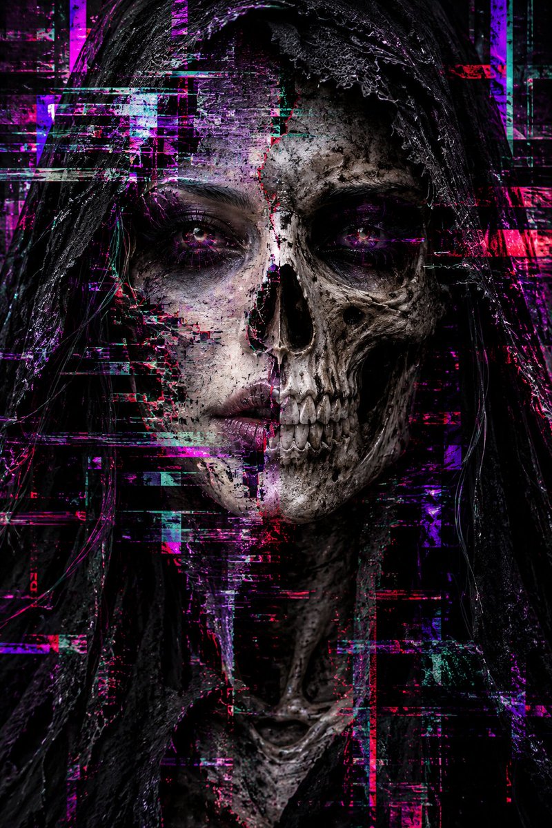 FableFrequency's tweet photo. Beneath the illusion of life, death remains. As reality fractures into digital chaos, the boundaries between existence and oblivion begin to dissolve. https://t.co/bAyf0ix6rz