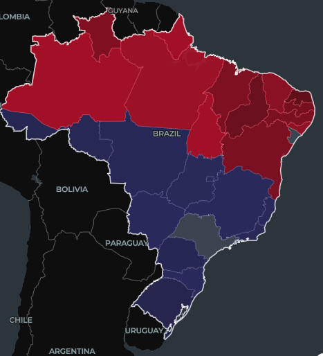 civicapi's tweet photo. Brazil President Runoff - Current Results

- 🔴 Lula (PT) - 983,482 (52.3%)
- 🔵 Flavio Bolsonaro (PL) - 898,045 (47.7%)
~1.5% reporting https://t.co/MoyoVOhBYQ