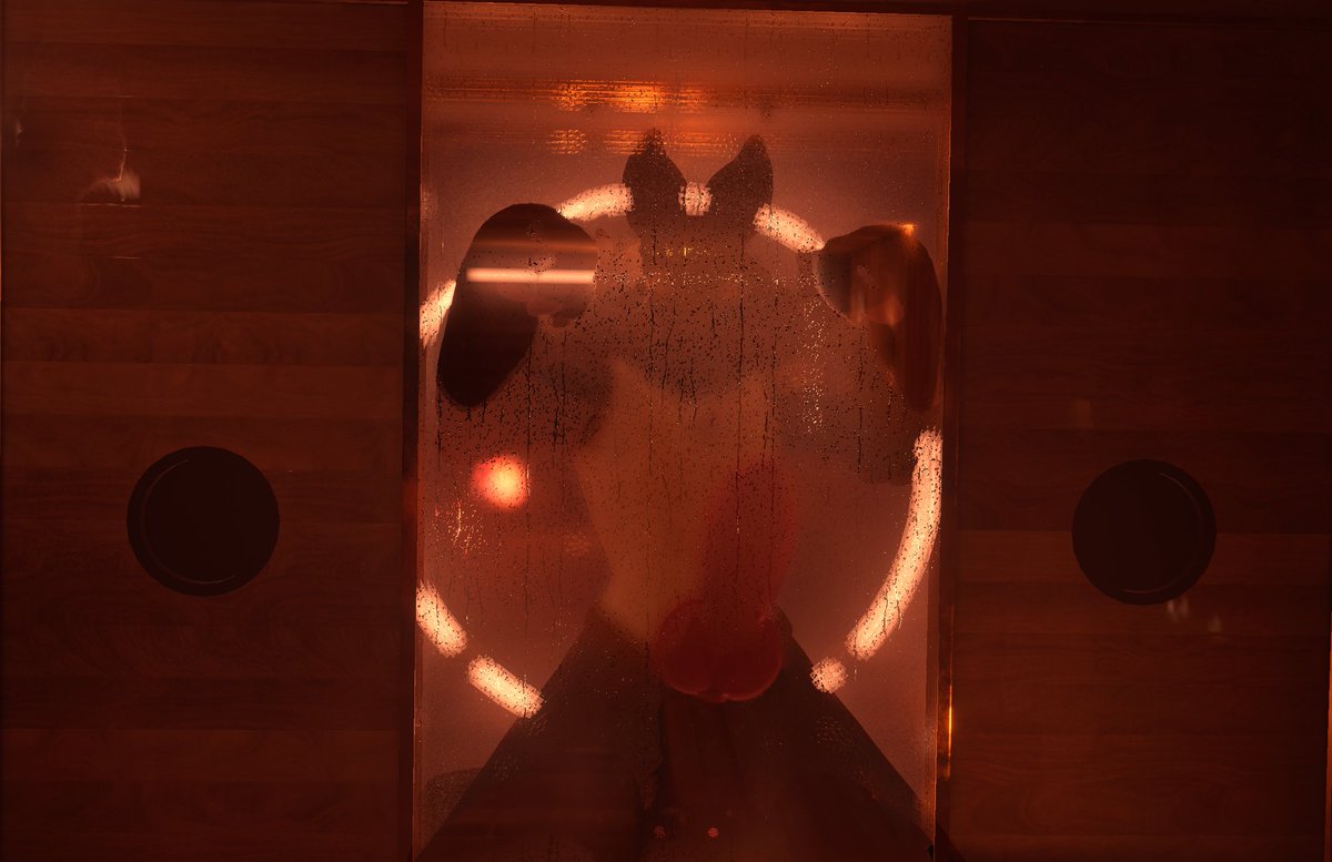 casperthecario's tweet photo. CW: #furrynsfw
Sauna peepers beware: Lucarios can sense auras from half a mile away, and lustful auras stand out like a flare in the night sky. Someone could've warned this peeper before I caught 'em. Proceed at your own discretion, because you'll surely be caught in the act~ https://t.co/VZqQcb8tYI