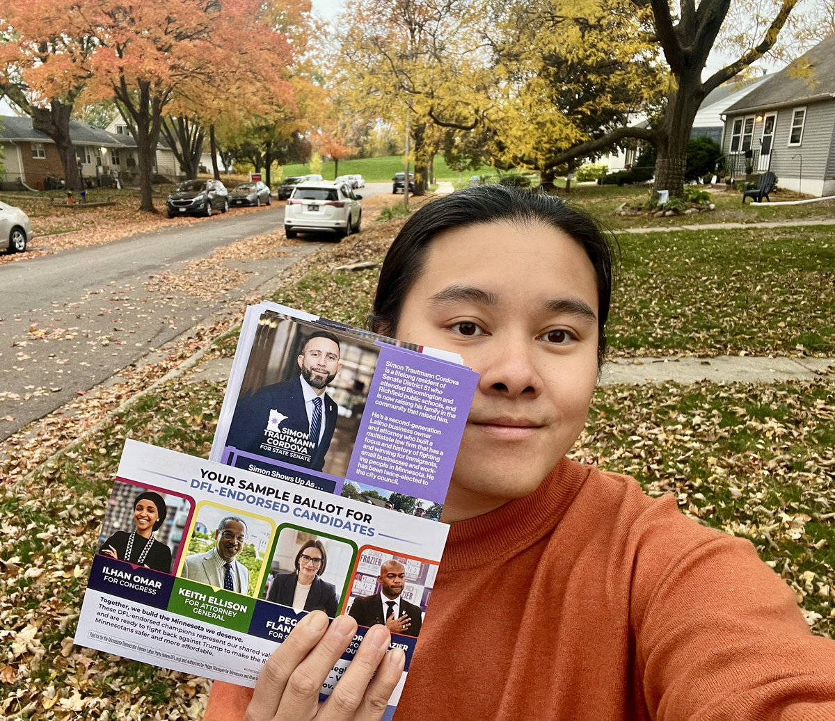 SeanLimMN's tweet photo. Canvassing with Team @OmarFatehMN in the Diamond Lake neighborhood for Simon Trautmann Cordova!

Simon will be a great State Senator for District 51 (City of Richfield, parts of Bloomington / South Minneapolis).

9 days to go! 🗳️ Join us out on the doors: https://t.co/26FiHXPQVq! https://t.co/GOFxm7oFX7