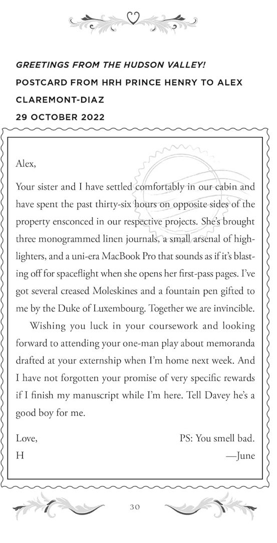 rwrbcrave's tweet photo. New excerpts from Red White and Royal Blue: The Private Correspondence from Amazon UK!

https://t.co/IQY0vGPSYc https://t.co/odYdljzJKn