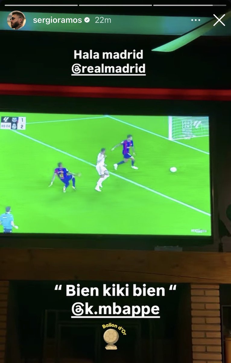 MadridXtra's tweet photo. 🚨 SERGIO RAMOS ON IG: “HALA MADRID!

KYKY BALLON D’OR.” https://t.co/nRThEvCqyw
