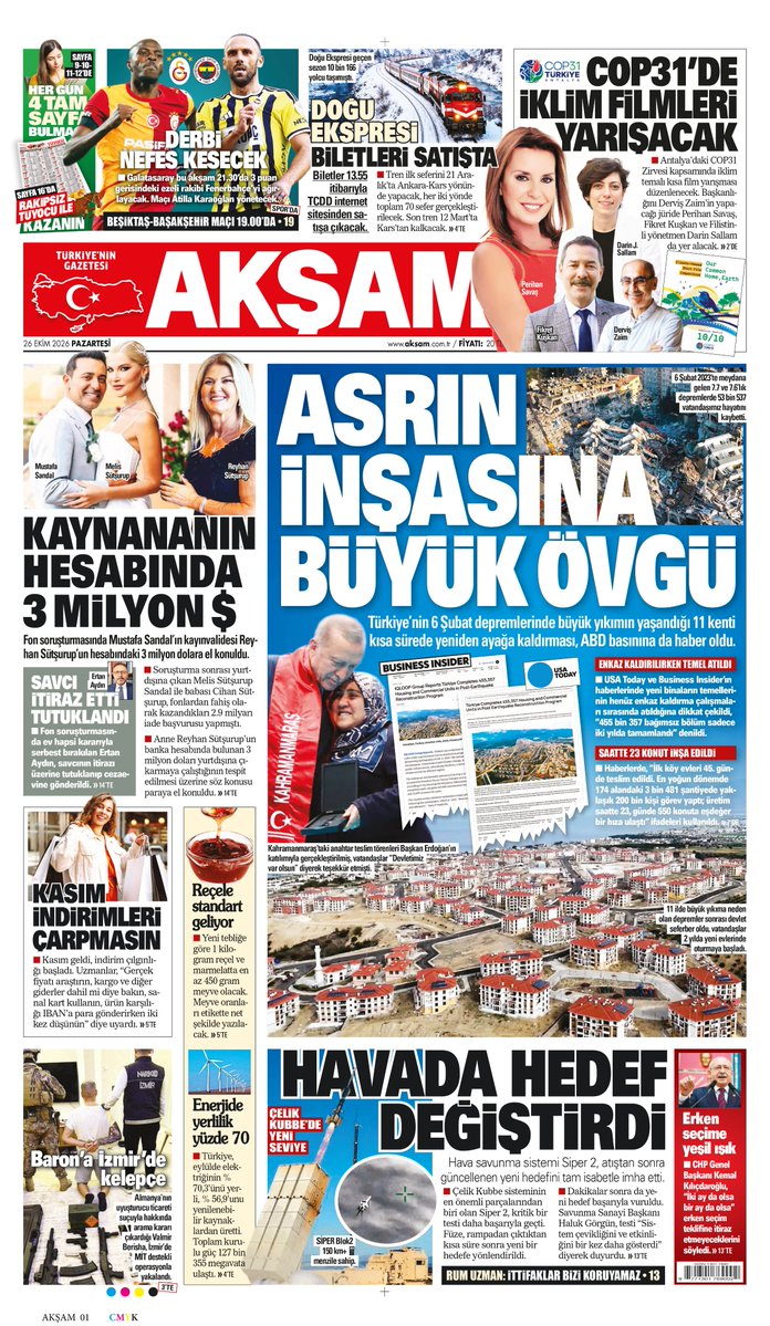 Aksam's tweet photo. ASRIN İNŞASINA BÜYÜK ÖVGÜ
https://t.co/6zfvlKCV9m

#GününManşeti
@mkartoglu https://t.co/E6jfhOicY3