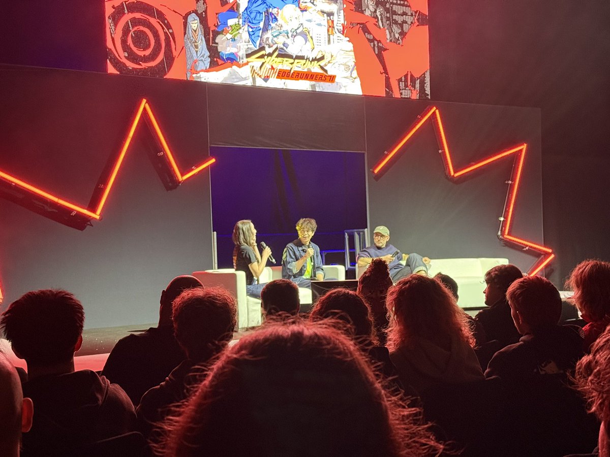 ZKFY_'s tweet photo. @edgerunners At mcm comic con they confirmed season 3 as the show runner made a video and sent it to Netflix and said “give us a bigger budget”, also they confirmed lucy died 3 months after she went to the moon, nuts https://t.co/Jp5BmQQQ0x