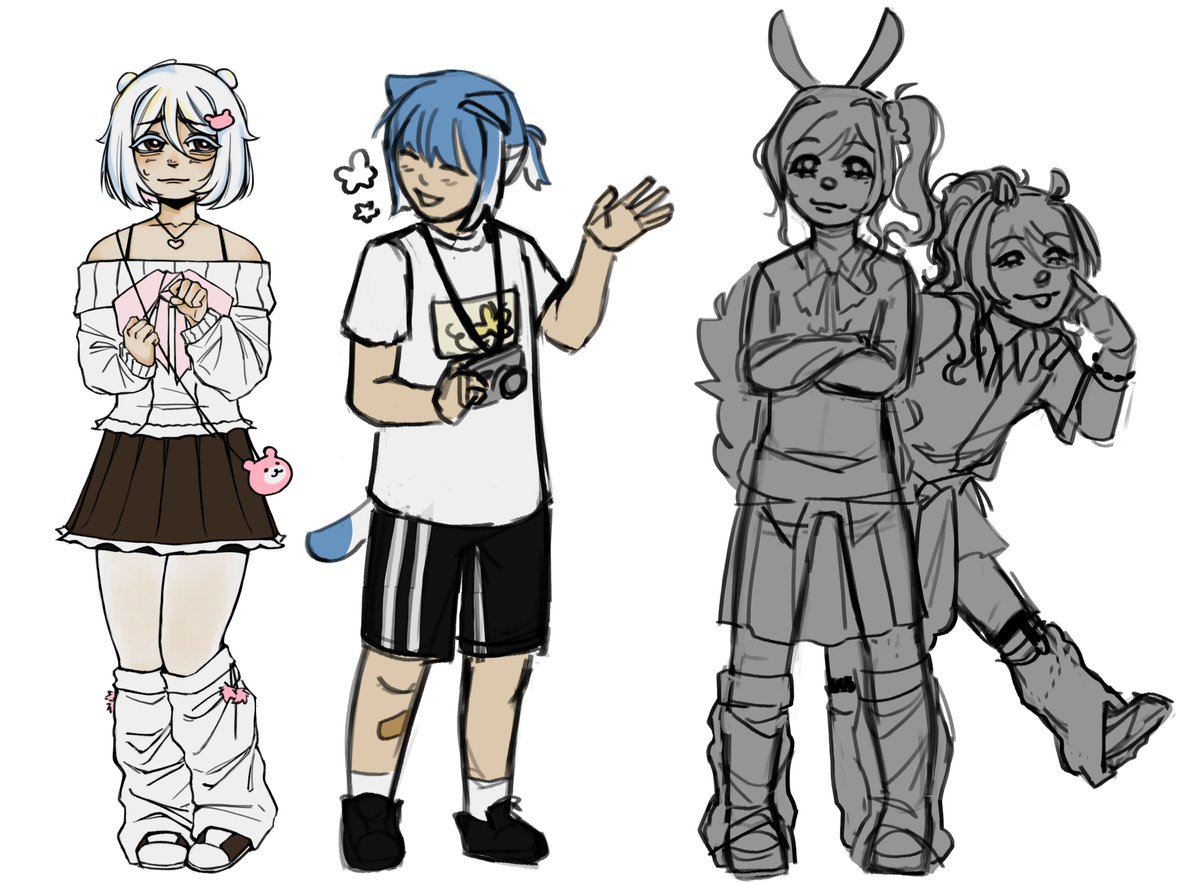 deathrabbiitt's tweet photo. the humanization of the Chiikawa characters is still in progress 👀

#Chiikawa #Hachiware #Usagi #Momonga #chiikawafanart https://t.co/T82HgHzRTV