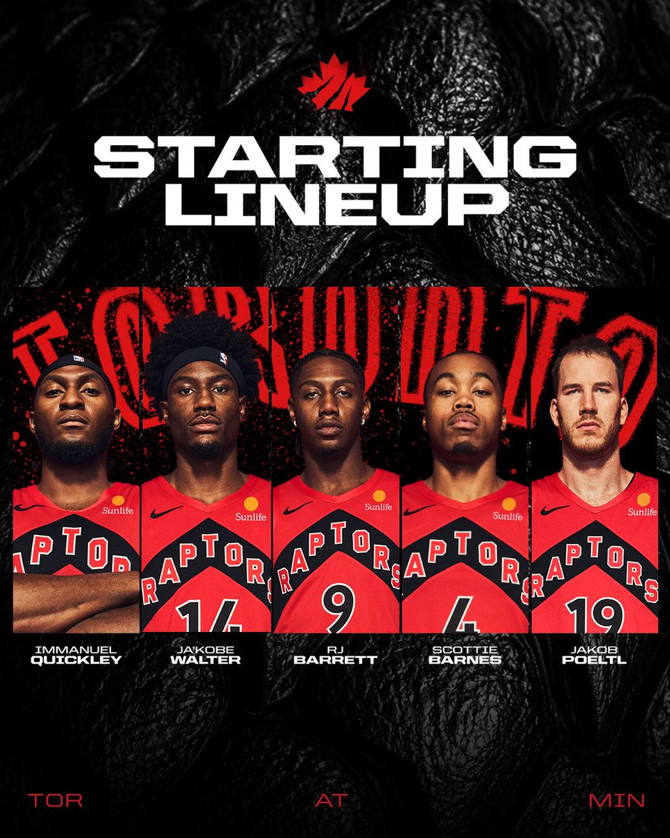 Raptors's tweet photo. first five ⬇️ https://t.co/hFwj8G1pQv
