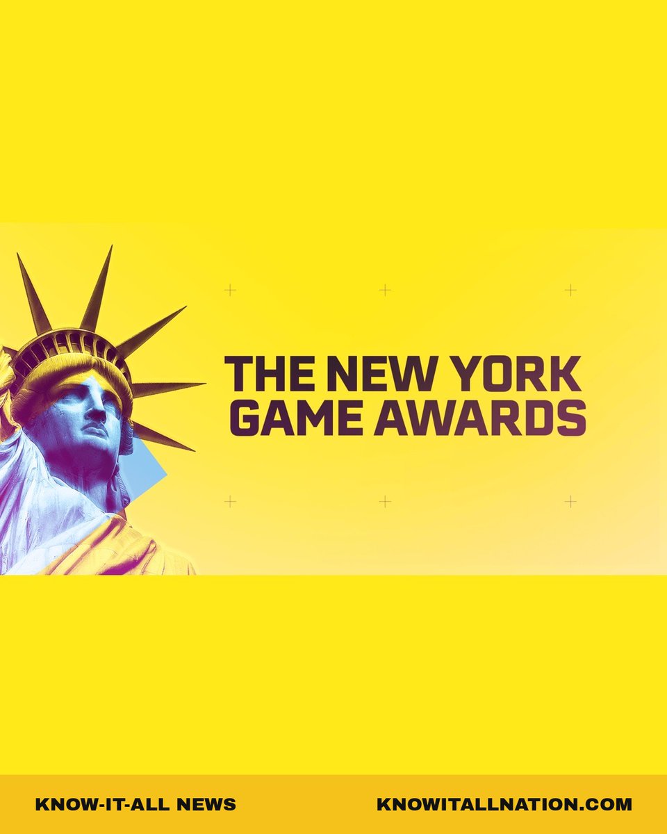 KnowItAllNewsHQ's tweet photo. The New York Game Awards return January 19, 2027, at Manhattan's SVA Theatre, with new hosts Lara Lunardi and Arda Ocal, the New York Videogame Critics Circle announced. Tickets are on sale now. What takes the Big Apple Award? @NYVGCC https://t.co/kPeDm88C7c