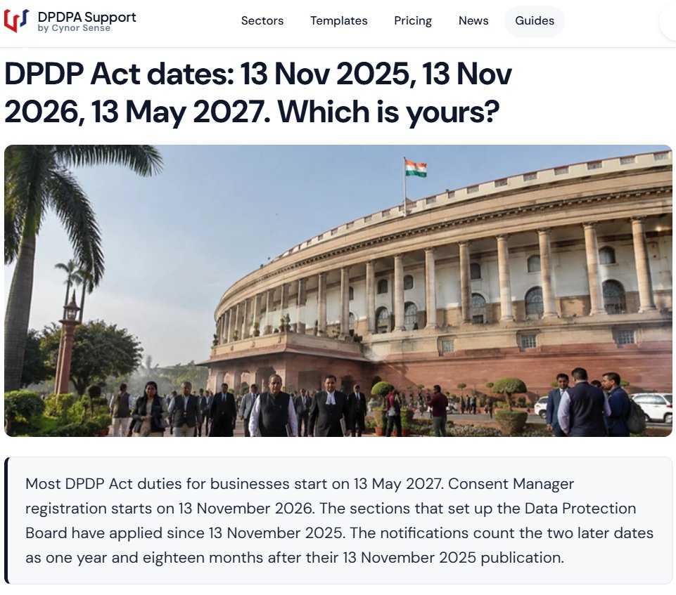 softwaredmind's tweet photo. 🚨 Indian founders & business owners, mark this date: 13 May 2027. 🇮🇳

India’s DPDP Act is bringing major changes to how businesses collect, use and protect personal data.

What could this mean for you? 👇

→ Clear notices & valid consent
→ Stronger data security obligations
→ Rules around children’s data
→ Data breach reporting requirements
→ Penalties for non-compliance

If your business collects customer phone numbers, emails or other personal data, don’t wait until the deadline to figure out compliance.

The businesses that prepare early will have one less thing to panic about later.