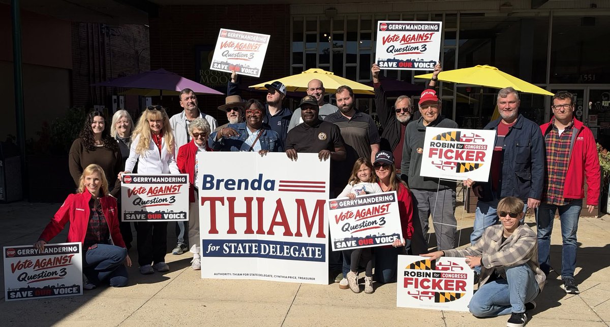 MDGOP's tweet photo. From knocking on doors at our Washington County Super Saturday to working the polls at Lower Shore Early Voting Centers, and everywhere in between, Maryland Republicans were hard at work across the state this weekend!

With just 8 days until Election Day, there’s no time to waste. Early Voting is open every day through Thursday from 7 AM to 8 PM. Get out and vote, and encourage your family, friends, and neighbors to do the same!