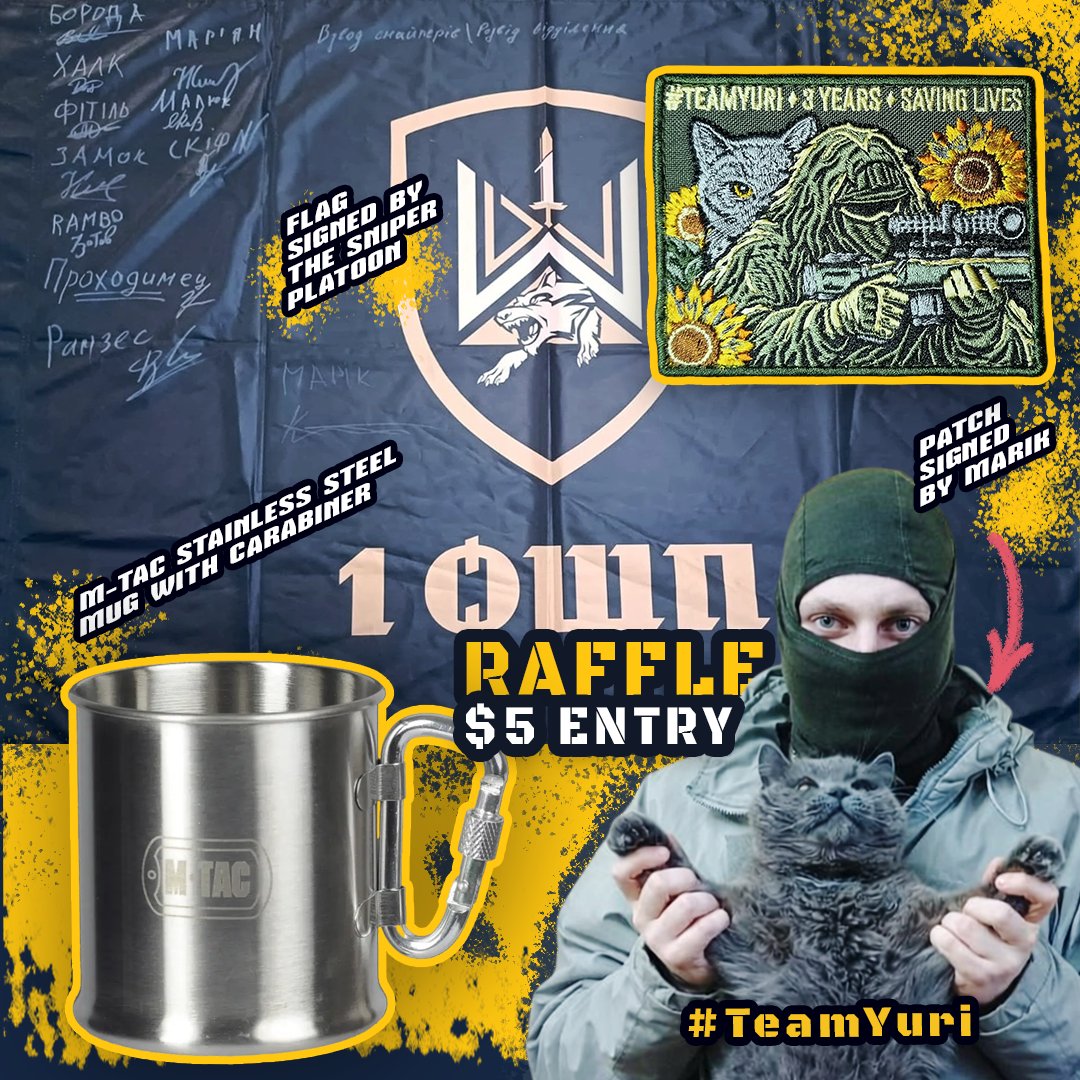 olimanagraphics's tweet photo. ⚔️1 ОШП⚔️

✨1 Combat Flag signed by the sniper platoon
✨1 TeamYuri Anniversary Patch signed by Marik
✨1  M-Tac Mug with Carabiner

  November 1
$5 🎟️
  https://t.co/PAaEW4UqdP https://t.co/zRz8pauGrp