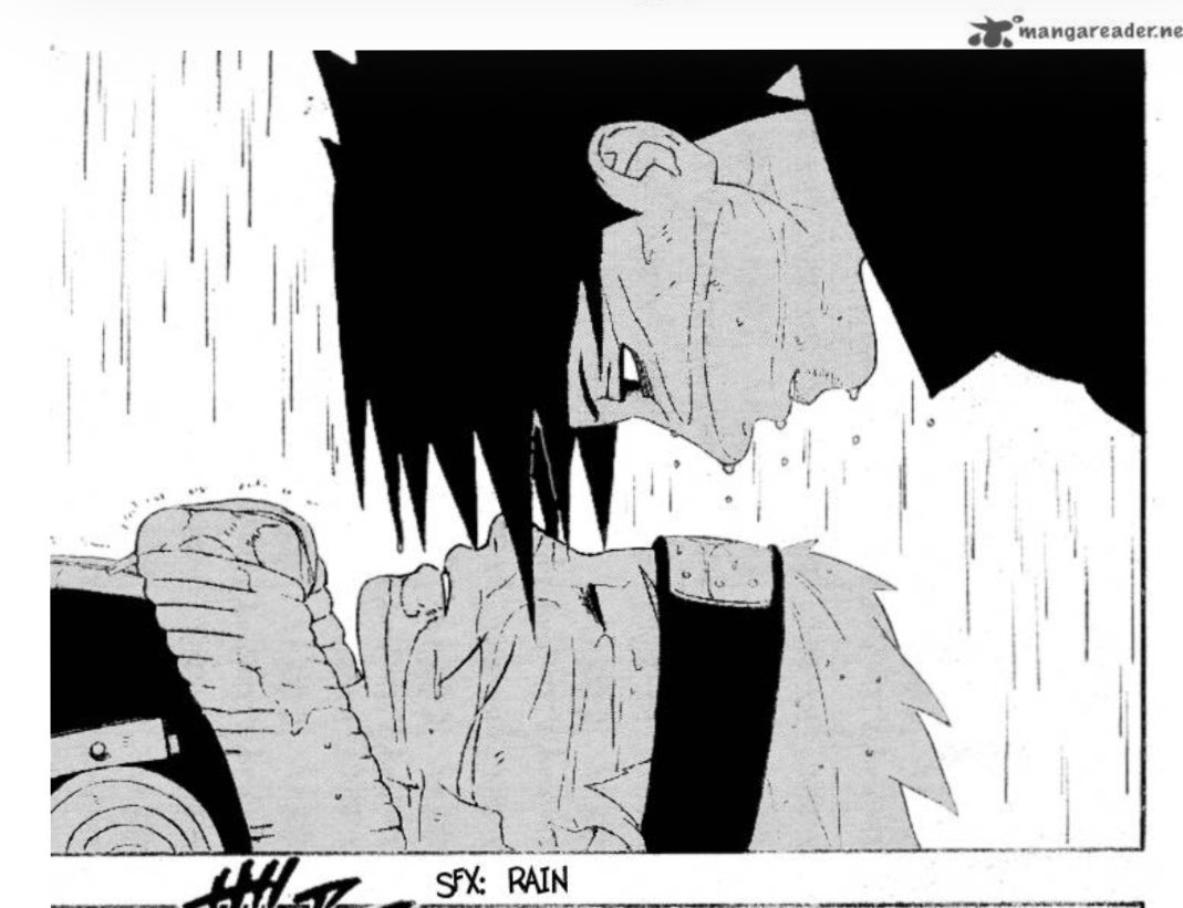 ghostwhood's tweet photo. remember when sasuke had ample opportunity to kill naruto and instead he just stared at his face before declaring that he wouldn’t become itachi’s puppet and he’d find another way to gain strength do you remember that do you remember the rain https://t.co/cFcrbKKeLX