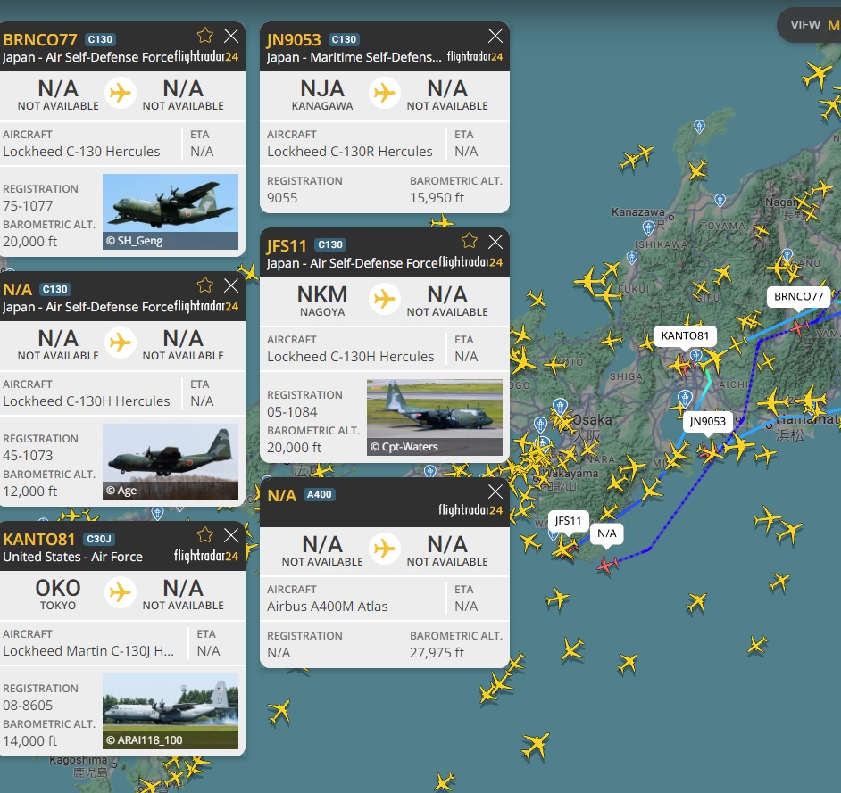 dairi01's tweet photo. 入間基地を離陸したドイツ空軍のA400M Atlas
とC-130、横田基地のC-130西へ大移動 https://t.co/jqABjJeBUf