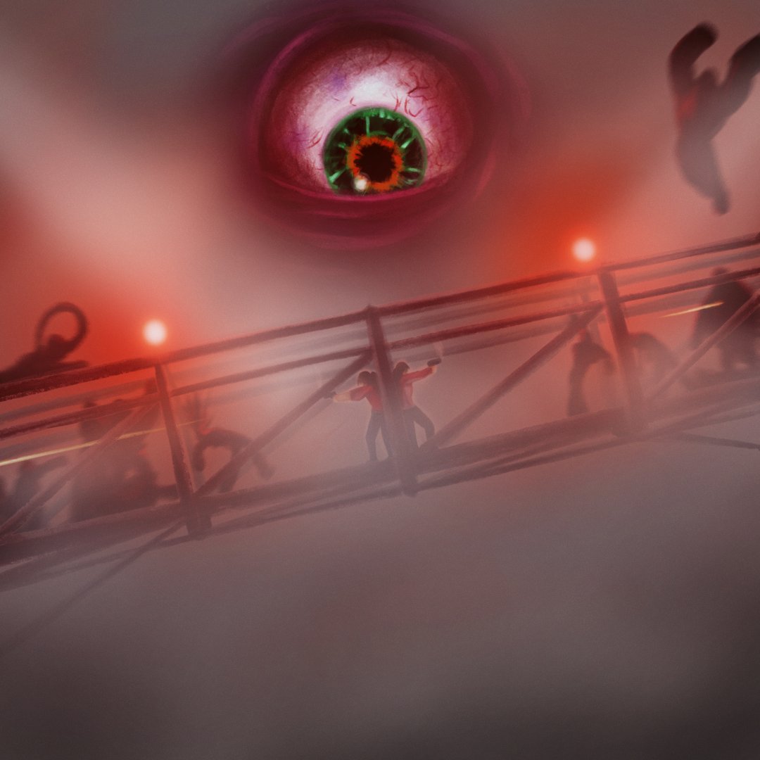 Redrunner613's tweet photo. My Cover art for  ⁨@TherewolfMedia⁩'s Claire Redfield VS Zoey track, "Evil Dead"!
The idea for it came from the commissioner, quite a unique setup for the framing.
#ResidentEvil #Left4Dead https://t.co/ct0iXOdQkV