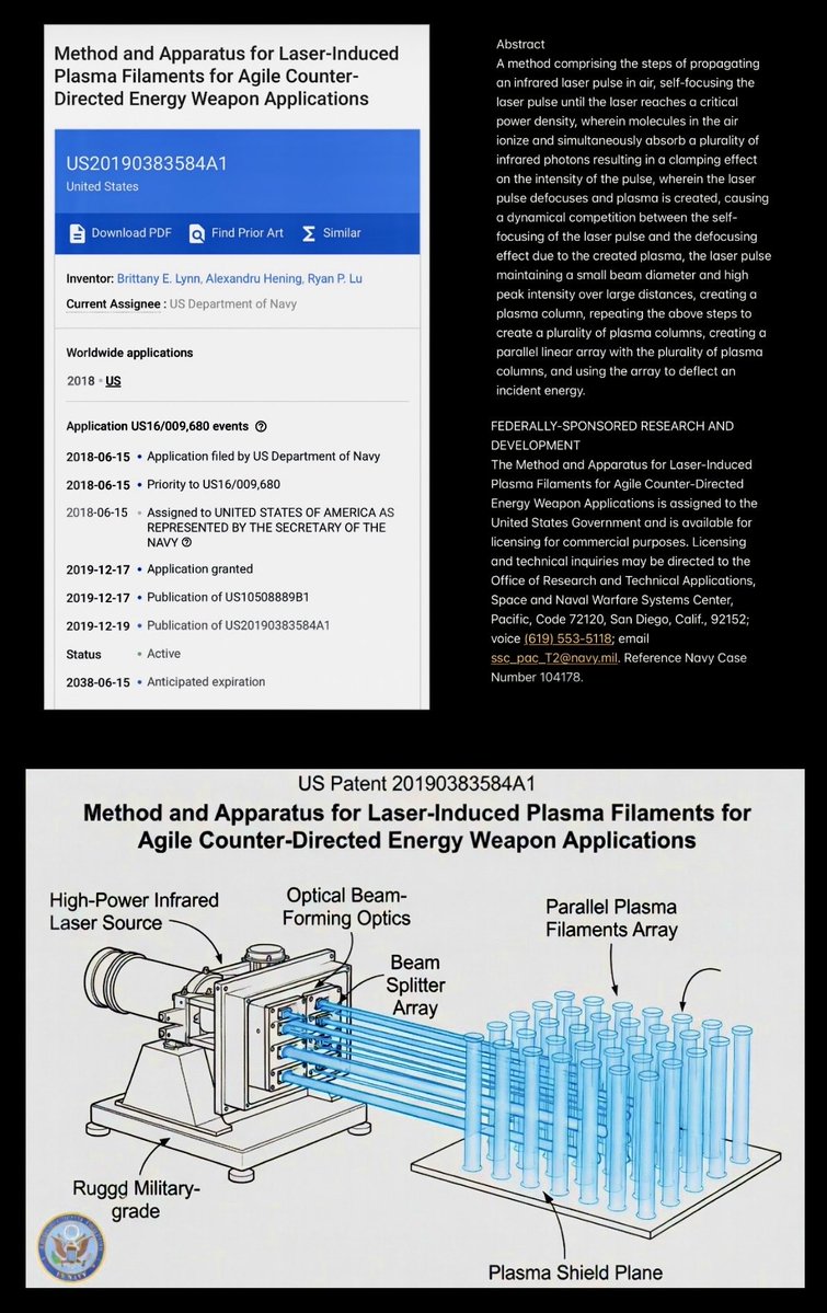 MagnetReconnect's tweet photo. US Navy Patent Details #Laser Induced #Plasma System to Deflect Directed-Energy Weapons
October 25, 2026
https://t.co/LdXMRIFceO https://t.co/0LLQTKcqZL