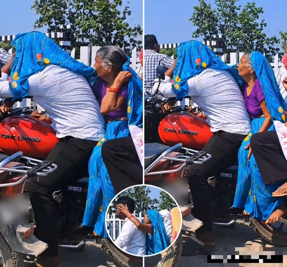 IAS_ZONE's tweet photo. मां का प्यार दुनिया की वो दौलत है, जिसे न खरीदा जा सकता है और न शब्दों में बयां किया जा सकता है

बेटा धूप में बाइक चला रहा था और पीछे बैठी मां ने उसकी तकलीफ महसूस कर ली

बेटे के सिर पर तेज धूप पड़ती देख मां ने अपनी नीली साड़ी का पल्लू उसके सिर पर कर दिया

खुद धूप में बैठी रही, लेकिन अपने बेटे को धूप...1/2