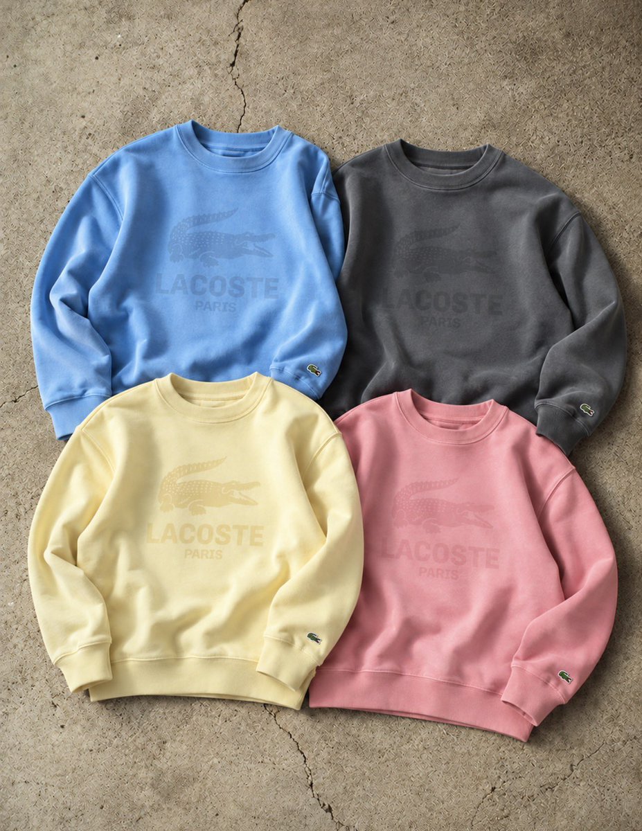 nikobun0831's tweet photo. LACOSTE、ロゴが控えめになるだけでこんなに雰囲気変わるんか…
同系色でさりげないし袖までちゃんとかわいい。

初めてのLACOSTEにもおすすめしたい🐊 https://t.co/A4xzfd5T6V