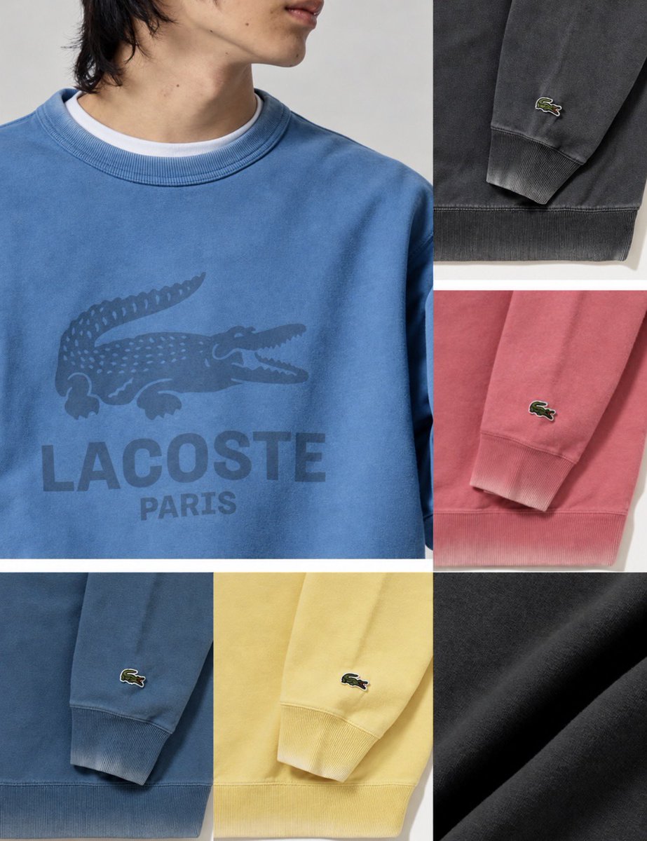 nikobun0831's tweet photo. LACOSTE、ロゴが控えめになるだけでこんなに雰囲気変わるんか…
同系色でさりげないし袖までちゃんとかわいい。

初めてのLACOSTEにもおすすめしたい🐊 https://t.co/A4xzfd5T6V