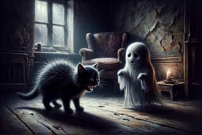 GeneralCattis's tweet photo. @SpookyTags @Saga_Says2 @Brrrrraaaaiiins @rayzhell18 @danielhudsonll @PammyJC @HmmphThis I woke up in the middle of the night, my bedroom was ice cold, and my cat was hissing at something in the center of the room I couldn't see. I had no idea what was going on, so I jumped up, turned on the light, and watched Law &amp; Order in the living room until sunrise. 🙀 https://t.co/BNwo8mOCBq