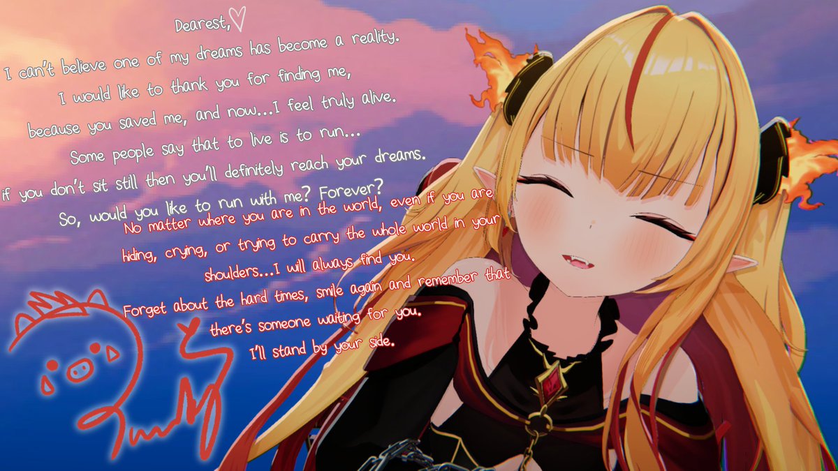 rubyruneheart's tweet photo. Thank you so much for coming to my 3D Debut 🐗❤️‍🔥

There are many things I would like to say. I want to express myself fully, but all I can think about is my necessity of wanting to thank you for being alive.

For saving me. For giving me a reason to smile and to not give up.

I'll stand by you. I will protect you. 

The path ahead of us still has lots of dreams I want to achieve with you. Hold my hand and let's run together!

THANK YOU!✨✨