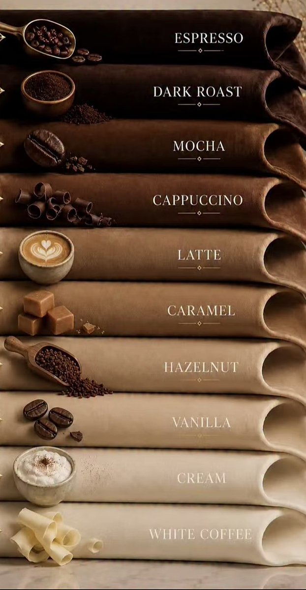 1True_American_'s tweet photo. Coffee. 

I love it hot. I love it iced. I love flavored. I love it unflavored. 

But it does need to be a certain color. 

For me, latte is perfect. The color. Not necessarily a latte. 

Of these, which is your favorite?  Is that based on color or the type/flavor of coffee? https://t.co/GF0XrG7HSK