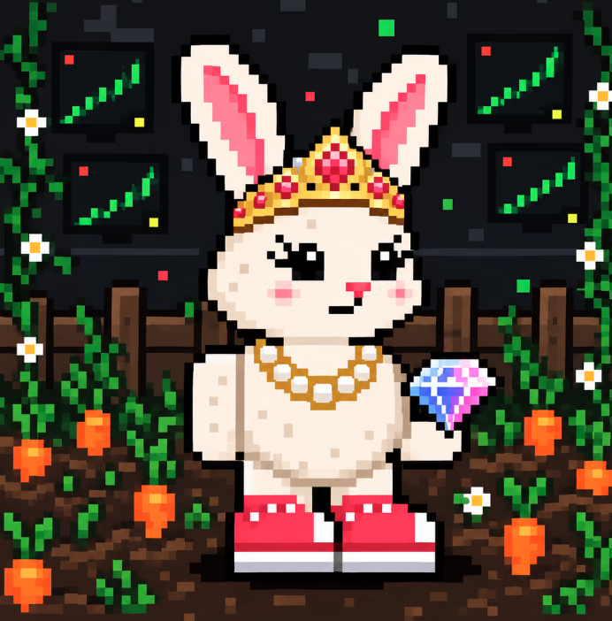 BrookeGanster's tweet photo. This rabbit has cooked so hard today in her real life and digitally and got to look today in my wallet and see how glorious this rabbit is that the honie @Diggy4crypt made me.  I love you my friend 💕💕💕 So happy to rock and roll with you to Vahalla https://t.co/0U9HmsKLMv
