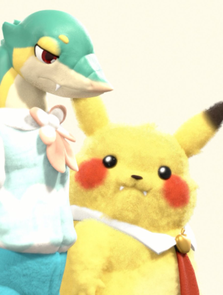 oraclesarts's tweet photo. this pikachu about to say some bullshit and that snivy is anticipating it https://t.co/uaR6L6bZiZ