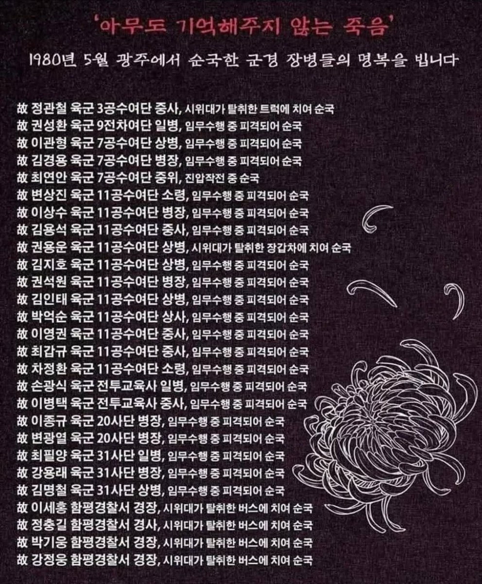 ehlover19's tweet photo. 지금 군 간부 장교와 부사관, 병사들, 경찰 수십명이 순직하셨다고 생각해봐.. https://t.co/aUBLnx0xcI