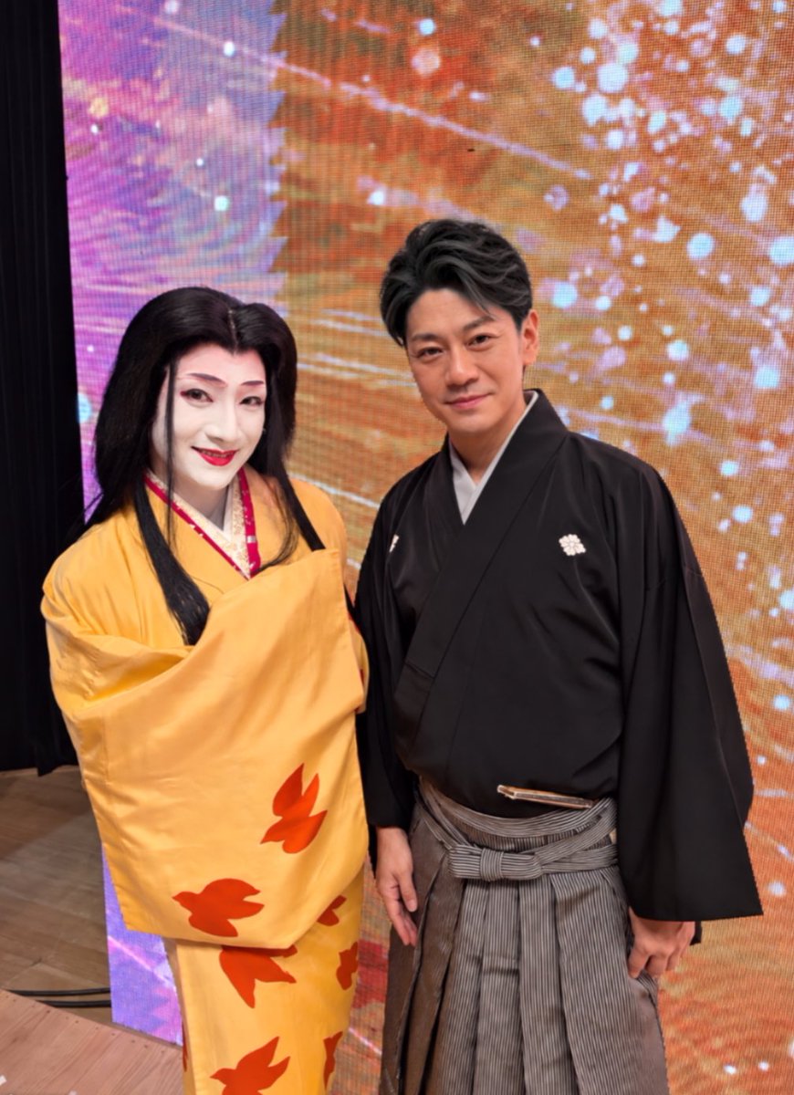 RKineya's tweet photo. #名古屋をどりNEO傾奇者

今回も本田さんと遠投対決！！

毎年どんどん綺麗になっていかれる本ちゃん☺

今年も有り難うございました！

#本田剛文
#杵屋禄三
#強肩 https://t.co/4tvaWvQoiY