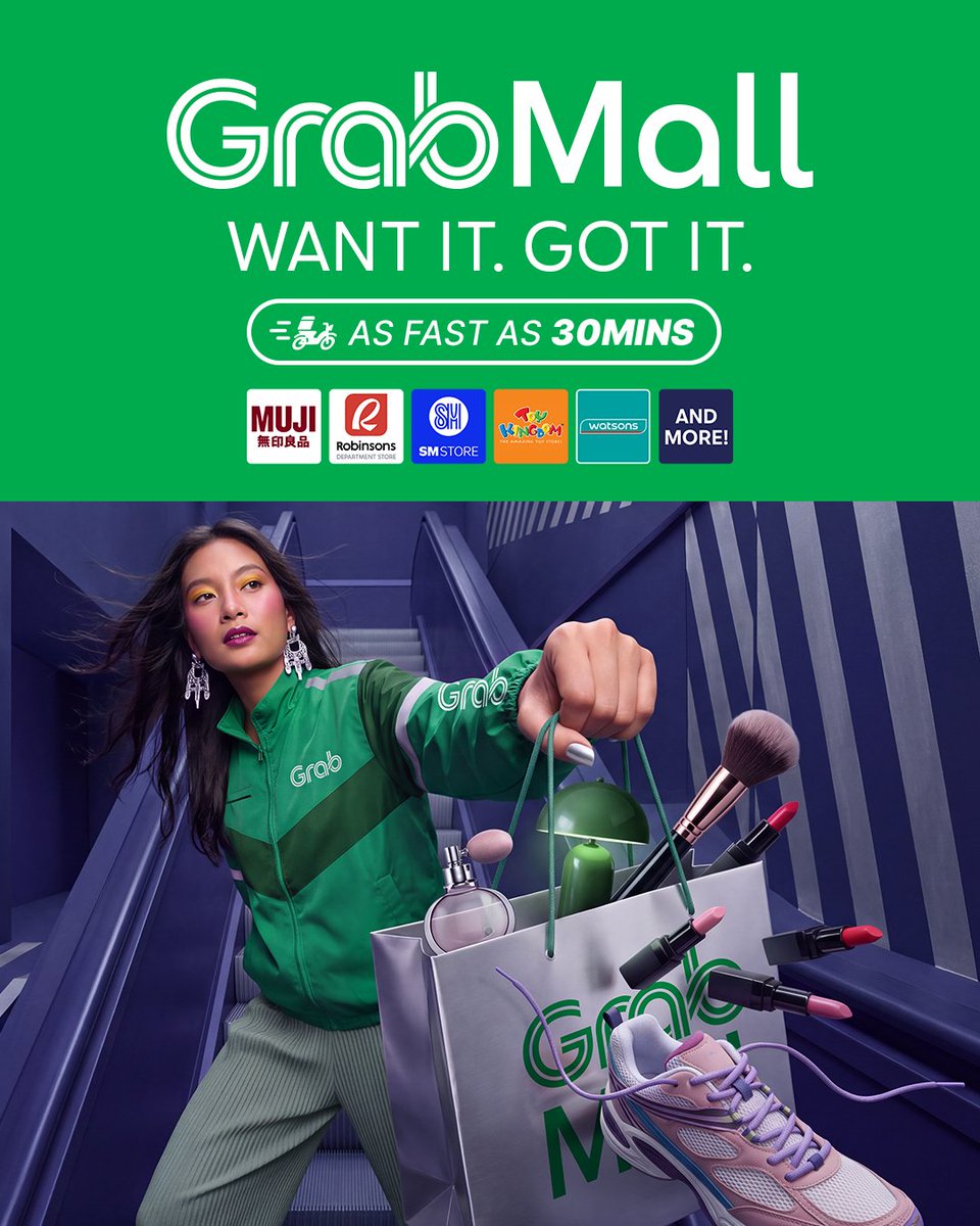 grabph's tweet photo. Beauty finds, home upgrades, and more? Consider it yours. 🛒✨

Get the brands you love on GrabMall and have them delivered in as fast as 30 minutes. Shop na! https://t.co/kWfv2Szmjr
