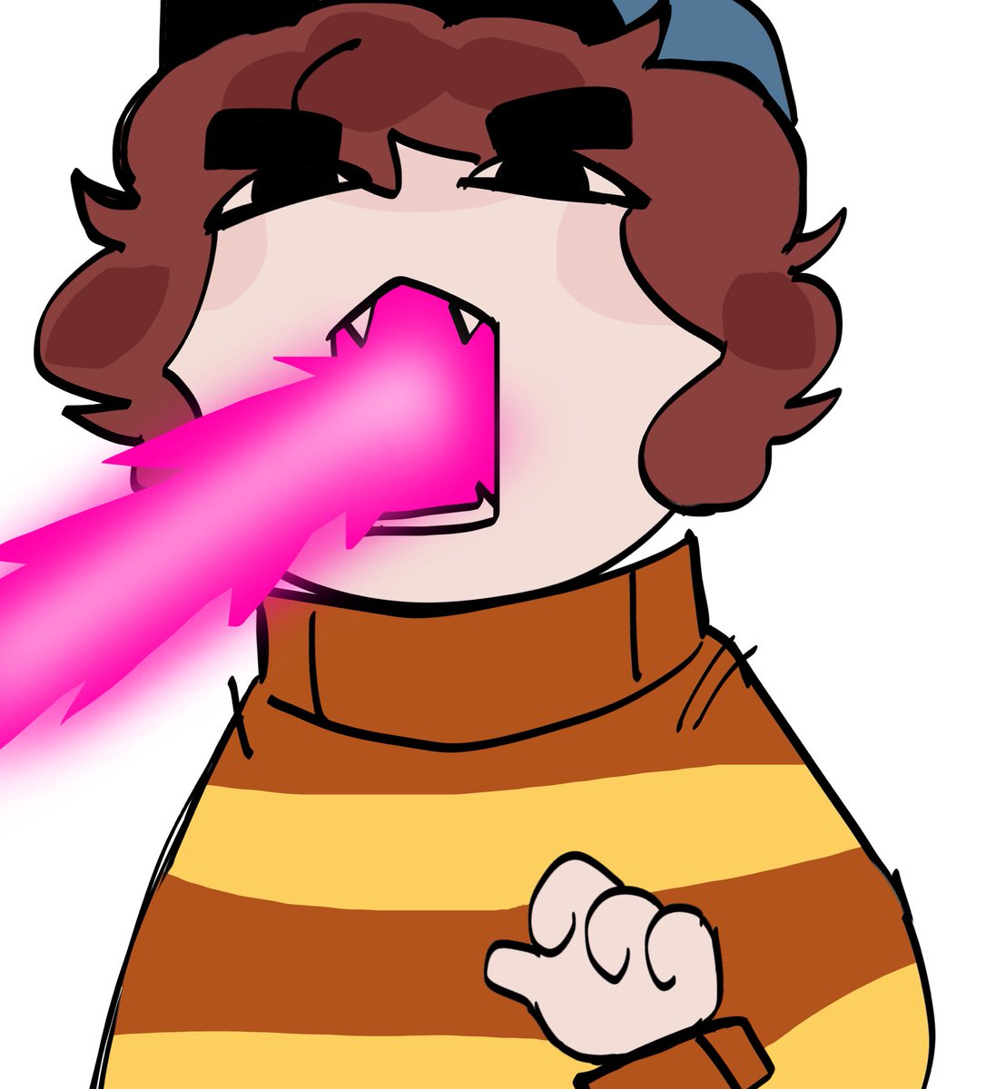 DeadCorlborl's tweet photo. i don’t know how to draw laser 
roy’s pink evil laser beam! https://t.co/ysYBRnUQTO