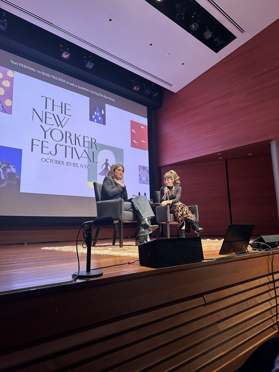 YuvalWolls's tweet photo. Had the opportunity to hear Mariska at the New Yorker festival. What an inspiring woman 🫶🏼✨🥹 https://t.co/lpRgMMi8ho