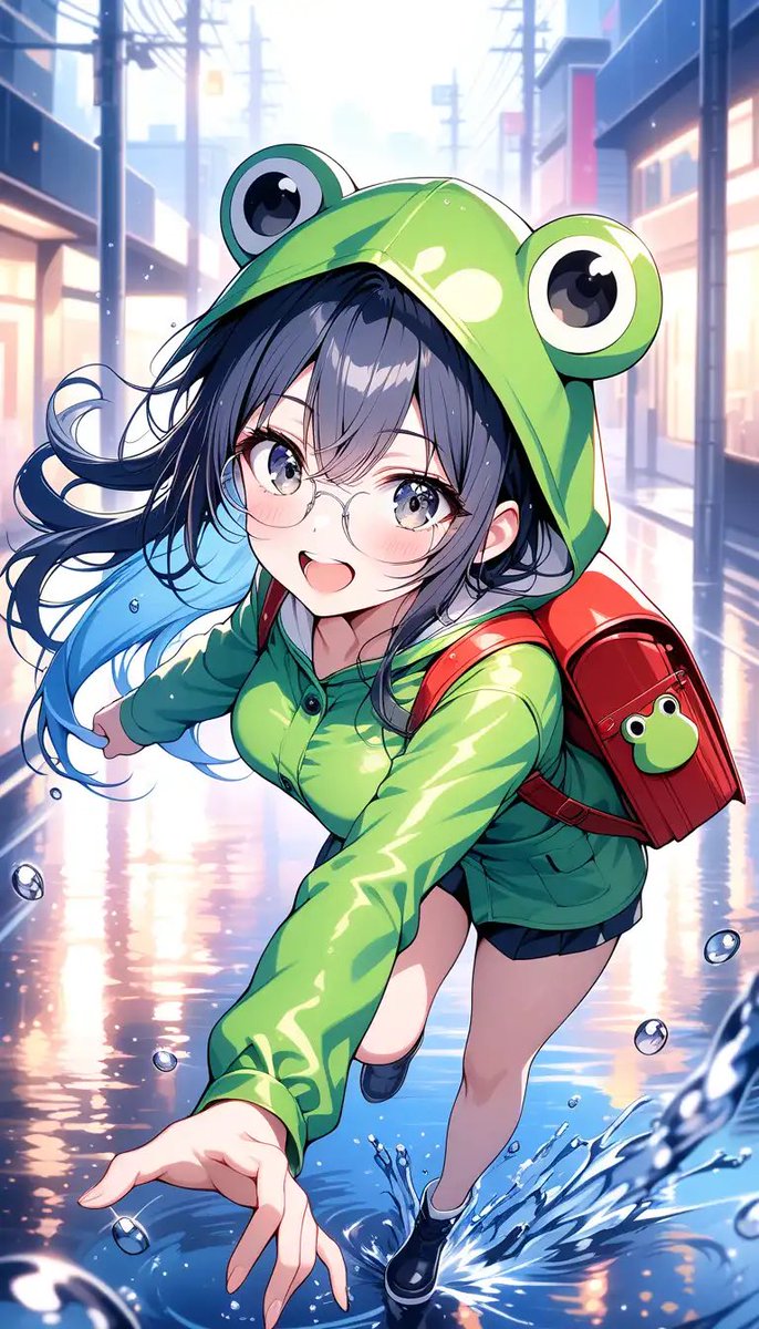 yushi_currents's tweet photo. Days AI「うちの子」
⑴ カエルの雨ガッパ
⑵ 赤いランドセル
⑶ 薄い青髪
⑷ メガネっ子
⑸ 元気いっぱいの幼い女の子🐸☔🎒
🎨 AI Illustration
#AIイラスト #カエルの雨ガッパ #赤いランドセル #薄い青髪 #メガネっ子 https://t.co/ioGbF0cTNb