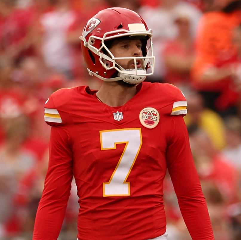 tuckerdfranklin's tweet photo. Harrison Butker's 2026 field goal percentage and ranks via @TruMediaSports:

Overall: 71.4 (29th)
FG40%: 100% (T-1st)
FG50%: 20% (28th)
XP%: 93.3% (T-24th)

@KCSportsNetwork https://t.co/U9Gbiy1YNg