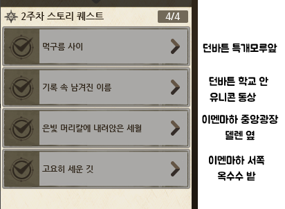 feii_feu's tweet photo. 이벤트 주차별 빠른 이동 구역 메모.. 
저 꺽쇠 아이콘 누르면 바로 이동됩니다 https://t.co/BmdvvFdWhz