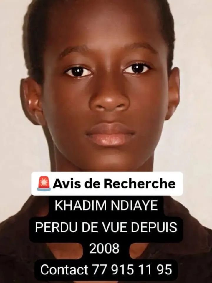 Avis_Senegal's tweet photo. 🚨Partager pour aider sa famille à le retrouver https://t.co/Wpp1XkkYWs
