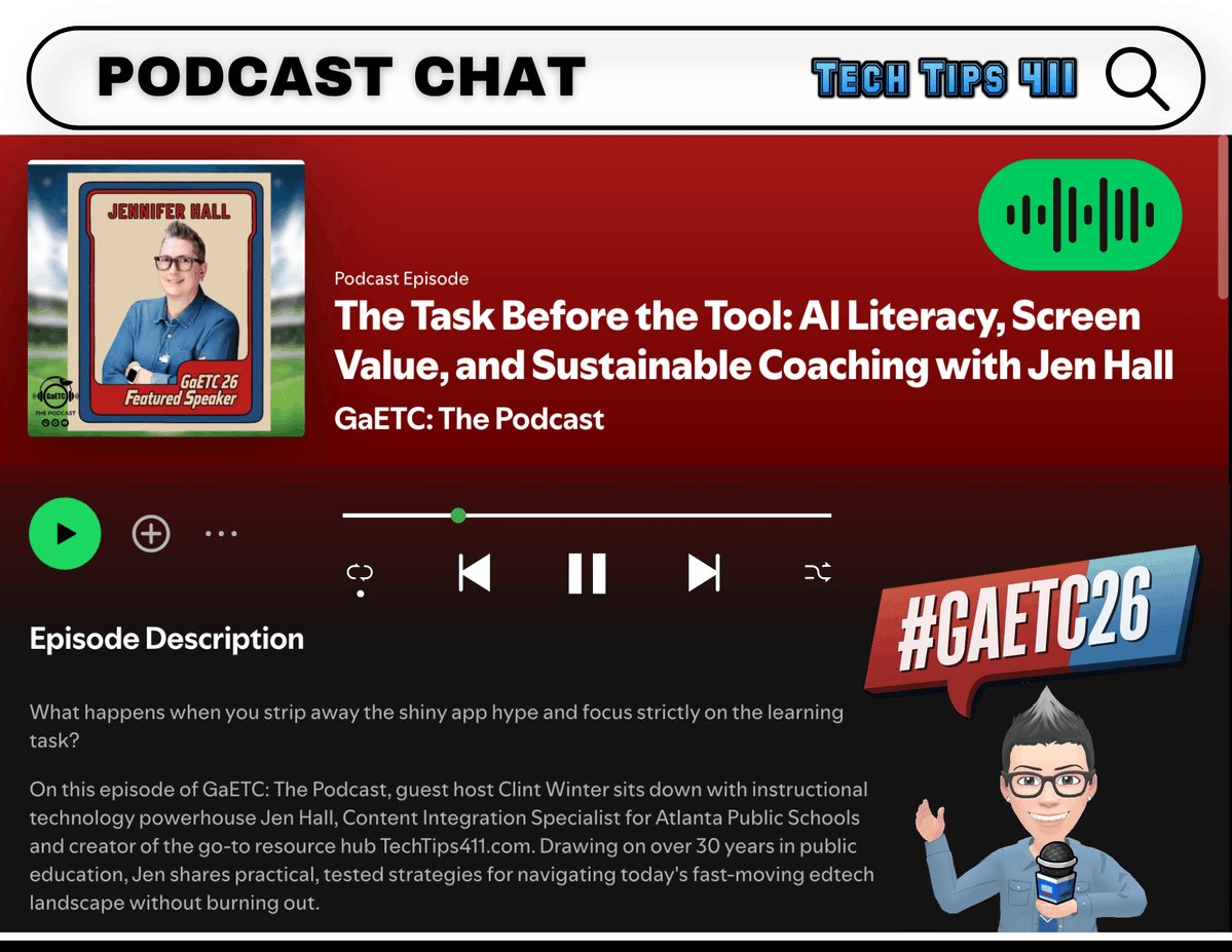 apsitjen's tweet photo. Check out this week's issue of #TechTips411 with #edtech apps, tools, resources, and more.
https://t.co/cCX3qEUNIZ
🔎 i2OCR
🔊 @GaETConf podcast episode
💜 @canva Chrome Ext.
🔲 @tinkercad https://t.co/A1bjr8uKro