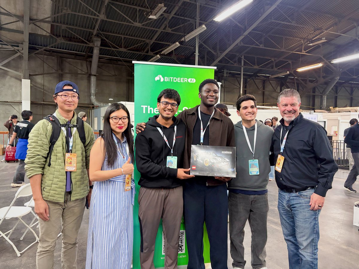 Bitdeer_AI's tweet photo. That’s a wrap on @CalHacks 13.0!

Over the weekend, @Bitdeer_AI joined the student developer community at the Palace of Fine Arts in #SanFrancisco to explore new possibilities in AI and introduce developers to Model Studio.

From hands-on learning and project demos to conversations with emerging technical talent, it was exciting to see students tackle real-world challenges with creative, technically ambitious solutions.

Congratulations to our winning teams!
🏆 Bellhop
Leveraged voice agents to help fraud victims receive timely, structured assistance from banks.
🔗 View the project: https://t.co/MT2Asz9qjA

🏆 Prevent 
Built autonomous security solutions for medical devices that hospitals cannot easily patch.
🔗 View the project: https://t.co/NAvfVIg0Mz

We’re proud to support the next generation of builders and grateful to everyone who participated, shared their ideas, and helped make the weekend a success.

Thank you to the @CalHacks team for bringing this community together!

#CalHacks #BitdeerAI #AI #DeveloperCommunity #ModelStudio
