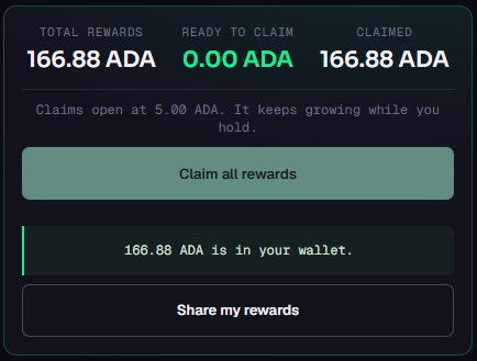 suritheradar's tweet photo. Solada paid out 168 ₳ in rewards on our locked $SURI
🔒 
Straight back into $SURI, bought right on https://t.co/fKAcPjog5R

Meet the Suri Broker💼
Your whole Cardano bag priced live, a DexHunter Trade button on every token, and ₳ cashback on every trade. https://t.co/cCja3jRdlj