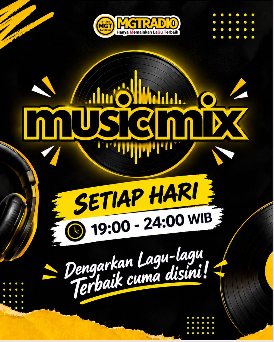 MGT_RADIO's tweet photo. MUSIC MIX MGTRADIO IS ON!

Temani aktivitas dan waktu santaimu dengan MUSIC MIX, setiap hari pukul 19.00–24.00 WIB. Saatnya menikmati musik terbaik tanpa henti!

📻 Dengerin sekarang di 101.1 FM MGTRADIO atau streaming di https://t.co/9kgJa4I7D0!

#MGTRADIO #MusicMix https://t.co/Qhcc3yH7tm