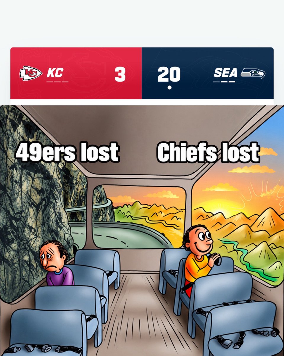 OurSf49ers's tweet photo. Silver Lining after Week 7: Although the 49ers lost, so did the Chiefs 😅 https://t.co/1UolGAenFf